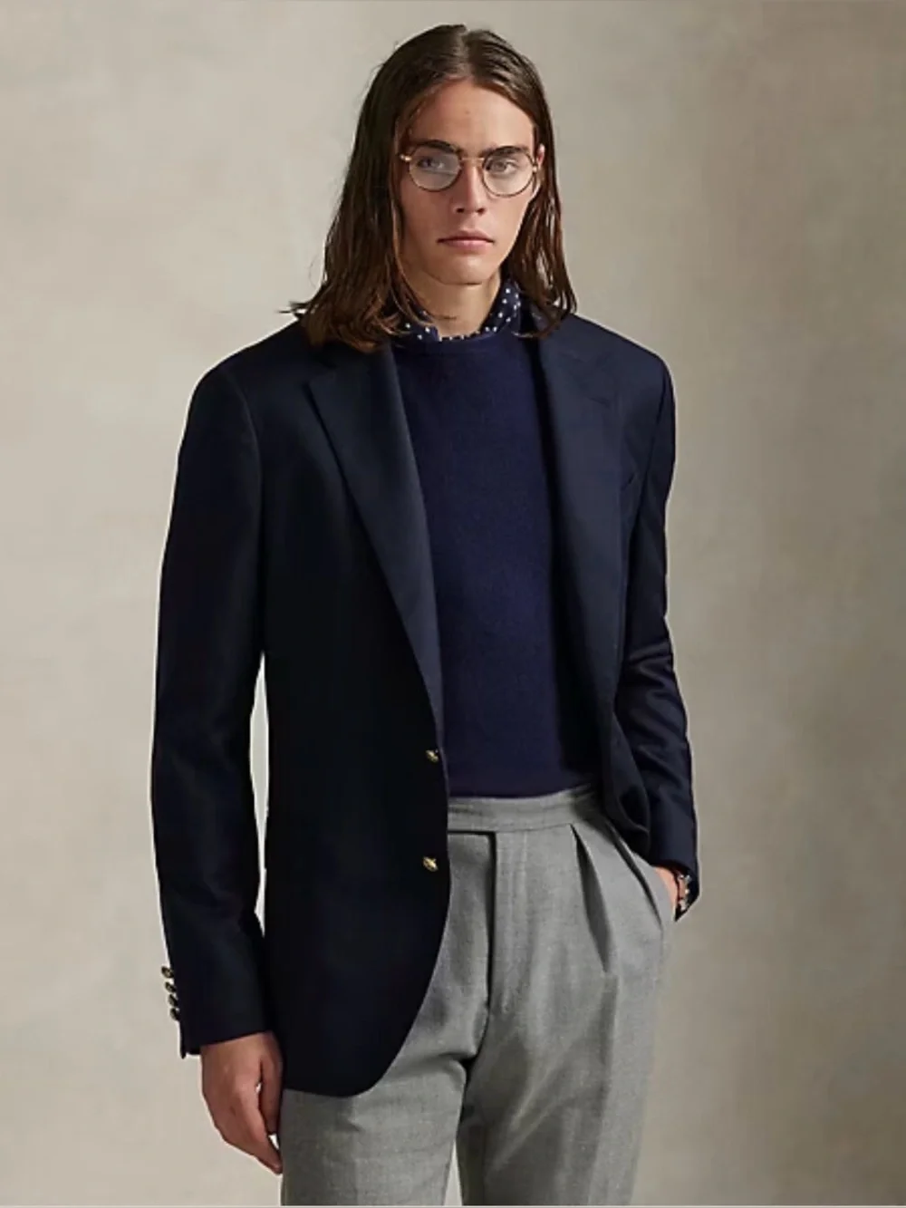 Polo Ralph Lauren Gabardine Blazer Modern Fit 48R Wool-blend